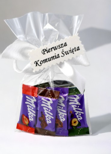 Darček DARČEK Prvé sväté prijímanie NAPS Milka 10 ks ĎAKUJEME za hostí