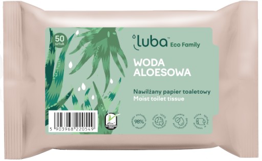 Vlhčený toaletný papier Aloe Water 50 ks