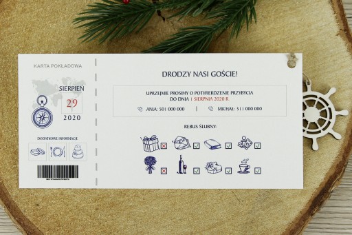 Svadobné oznámenia svadobné LÍSTOK NA PLAVBU LOĎOU