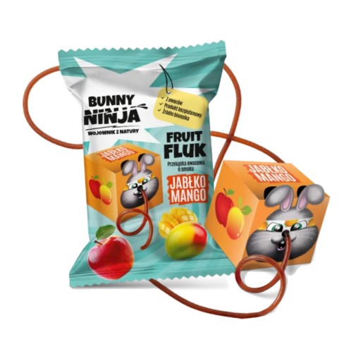 BUNNY NINJA snack jablko/mango 15g ŠPAGETY OVOCNÉ FLUK