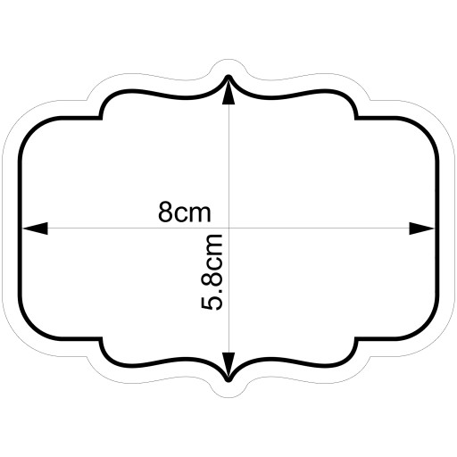 Formička na štítok Rám 25 8cm