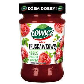 Łowicz DŽEM, JAHODA, MENEJ CUKRU, 280G