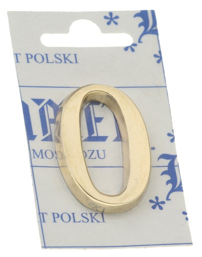 MOSADZNÉ ČÍSLO 5cm SAMOLEPIACIE DVERE ČÍSLO 0