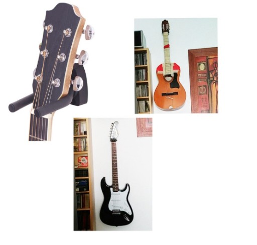 Vešiak na gitaru NÁSTENNÝ HÁKOVÝ DRŽIAK GUITARY NA NÁSTENNÚ GUITARU