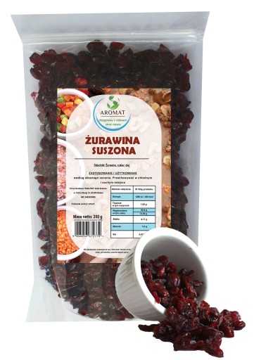 Sušené rezané brusnice 250g PRÍCH