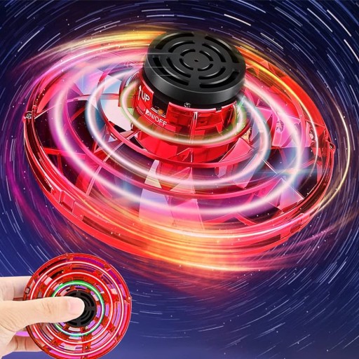 LIETAJÚCI DISK UFO MINI DRÓN GUĽA SVIETIACA GUĽA LED FLYNOVA SPINNER RINGO
