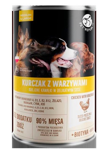 PetRepublic kuracie mäso a zelenina v omáčke 800g