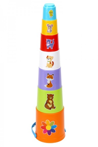 VEŽA VEĽKÁ PYRAMÍDOVÁ, POHÁR, VEDRO NA PIESOK