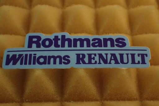 NÁLEPKA F1 FORMULA 1 RENAULT WILLIAMS ROTHMANS 7,4 x 2,1 cm