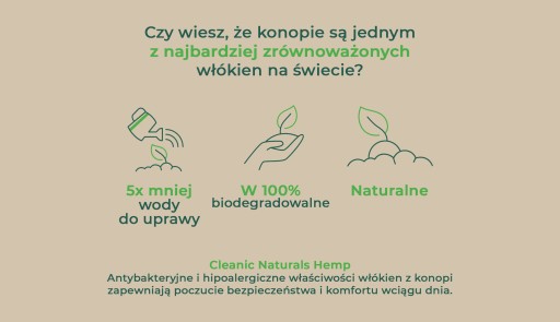 Cleanic Naturals Hemp Day hygienické vložky, 10 ks.