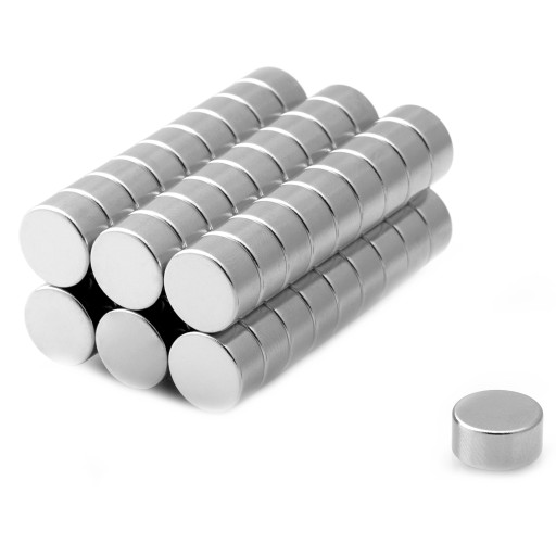 Neodymový cylindrický magnet MW 10x5, sada 10 kusov