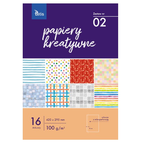 Kreatívny papier A3 sada č.02, 16 listov