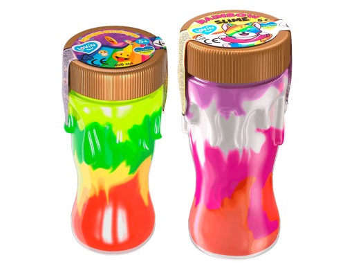 Slizový plastový gél Neon Glutek Rainbow Anti-stress 400 ml