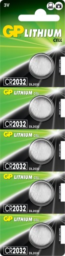 GP CR2032 3V batérie 5 ks LITHIUM LITHIUM