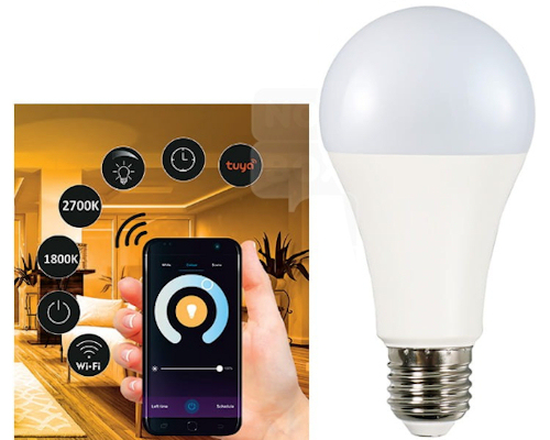 E27 5W CCT stmievateľná Smart WiFi TUYA LED žiarovka