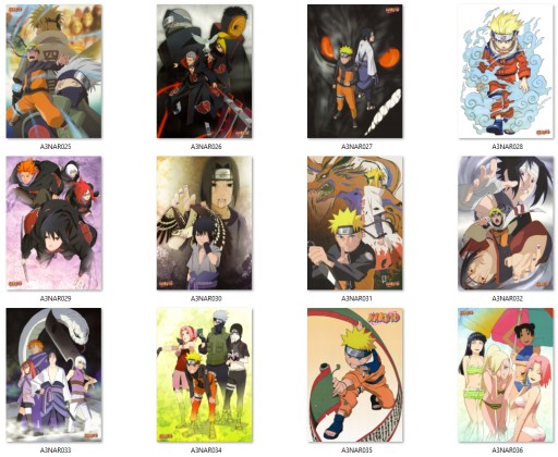 Plagát A3 Manga Anime Naruto VEĽKÝ VÝBER