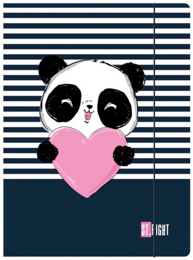 Školské leporelo s gumičkou A4 Stright Love Panda 1 ks