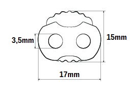 STOPKY REGULÁTOR CLAMP LINE KONEC 3,5mm 6ks RUŽ