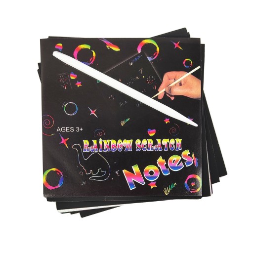 MAGIC NOTEBOOK, Scratch-Off Notebook, 24 ks. ČIERNA + HYPO ŠTÝL
