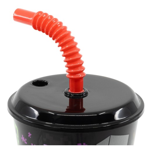 MINECRAFT pohár so slamkou BPA FREE 430ml
