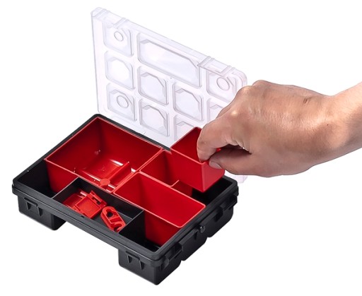 PLASTOVÝ ORGANIZÁTOR KRABIČKA 180x135x45 7 PRIESTOROV
