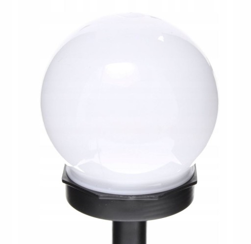 SLNEČNÁ ZÁHRADNÁ LAMPA, GUĽA 10CM, SNÍMAČ SÚMRAK
