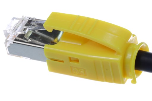 RJ45 6 6A FTP zástrčka s plášťom, žltá, Telegartner