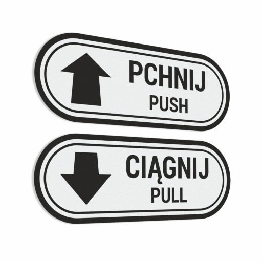 Push, Pull - samolepky 8,1x21,5