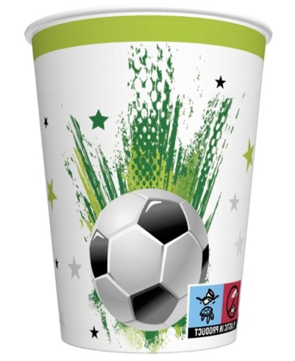 Futbalové papierové poháre Futbalové poháre 8 ks NA futbalové NARODENINY