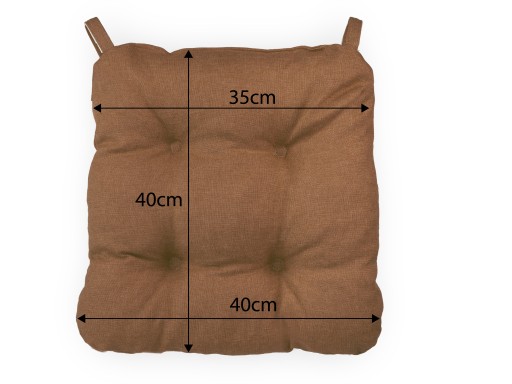VANKÚŠ 40x40 NA STOLIČKU DO DOMOV A ZÁHRADY SO VELKÝM CESTOM HNEDÝ