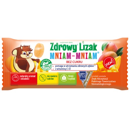 ZDRAVÉ LOLLIME Yum-Yum na imunitu MANGO 1 ks pre deti od 3 rokov