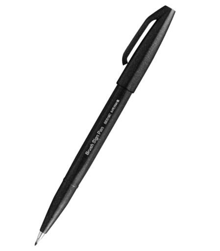 Pentel SES15C čierne kaligrafické štetcové pero