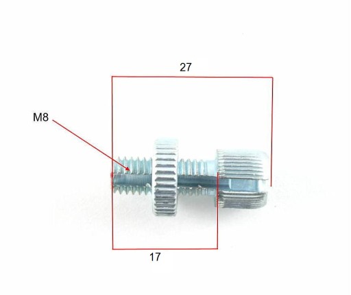 Nastavovacia skrutka spojkového lanka M-8 17mm