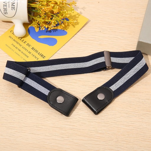 Opasok BEZ SPONY Pruhovaný NÁMORNÍCKY GREY Námornícka elastická guma