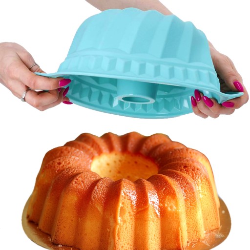 Silikónová forma na pečenie bábovky s komínom