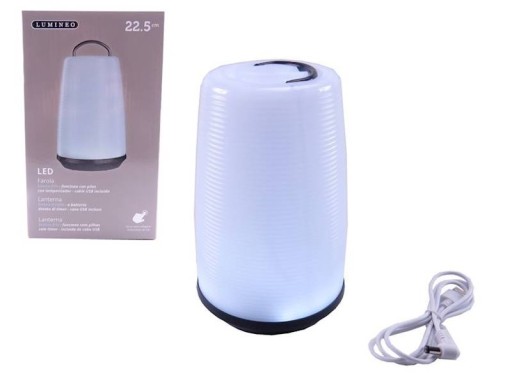 LED terasové záhradné svietidlo napájané batériami/USB nabíjanie + BATÉRIA