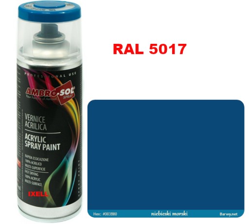 RAL 5017 AKRYLOVÝ LAK SPREJ modrý LESK 1233