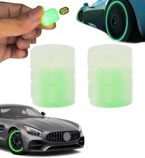 FLUORESCENČNÉ ŽIARIVÉ KLOBÁČKY VENTILOV PRE AUTOBICYKEL 2 ks