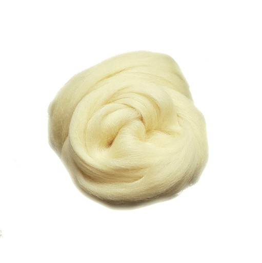 Česaná vlna, česaná plsť 100g NATURAL-ECR