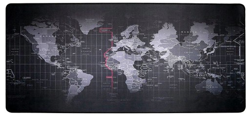 VEĽKÁ PODLOŽKA POD MYŠ MAPA SVETA KANCELÁRIA 80x30