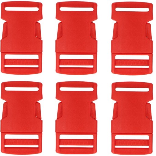 Plastová spona Západka 3m 30mm - 6ks Červená