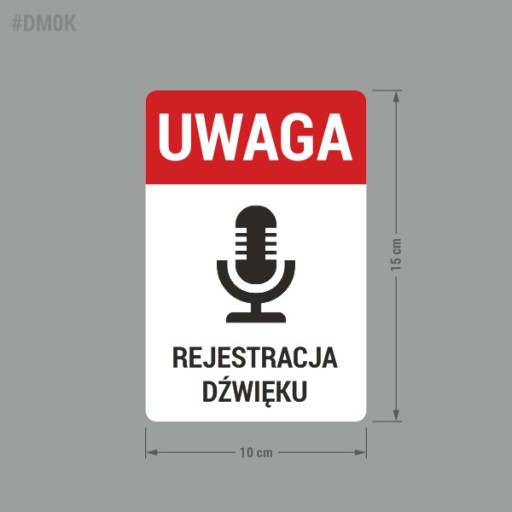 Záznam zvuku - nálepka, monitoring 10x15