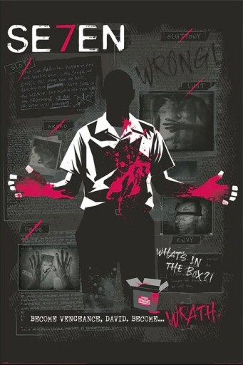 Plagát z filmu Seven Warner Bros. Se7En 61x91,5 cm