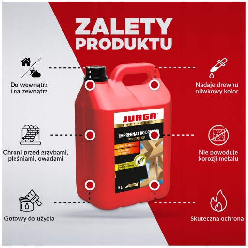 DREVOodolný impregnačný koncentrát na drevo 1:9 zelený neumývateľný 1l JURGA