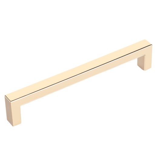 Štvorcová nábytková úchytka 160mm Zlatá + skrutky
