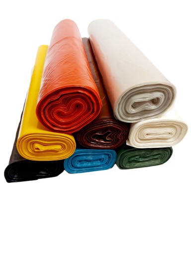 Žlté silné 60l LDPE vrecia na triedenie odpadu
