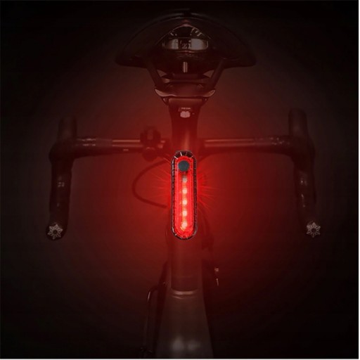 BICYKEL ZADNÁ LAMPA LED 50lm USB 4 REŽIMY SVETLOVKA VODEODOLNÁ VÝKONNÁ