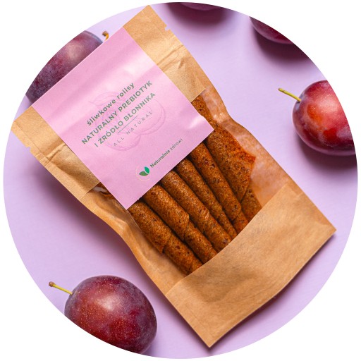 Slivkové závitky, prírodné prebiotikum, ovocie, vitamínový snack, 50 g
