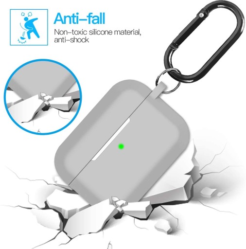 Púzdro AIRPODS PRO SILIKÓNOVÉ ŠEDÉ