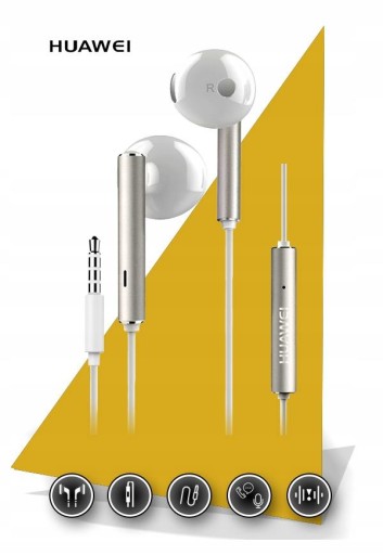 ORIGINÁLNE UNIVERZÁLNE Slúchadlá do uší HUAWEI AM116 P10 P30 3,5 mm